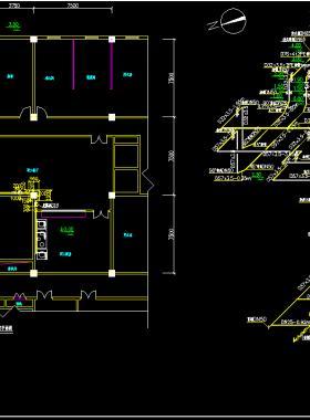 某職工食堂室內(nèi)天然氣管道供氣平面、軸側(cè)圖燃氣設(shè)計施工圖DWG下載